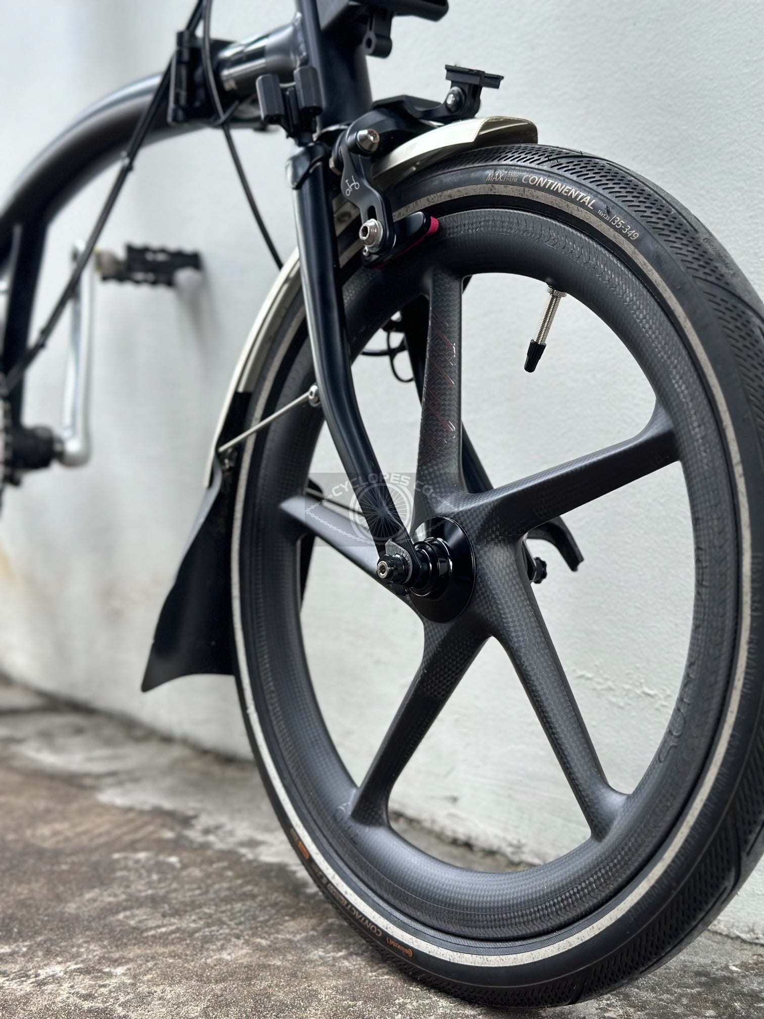 Suncord 7 speed Carbon Rim Wheelset for Brompton