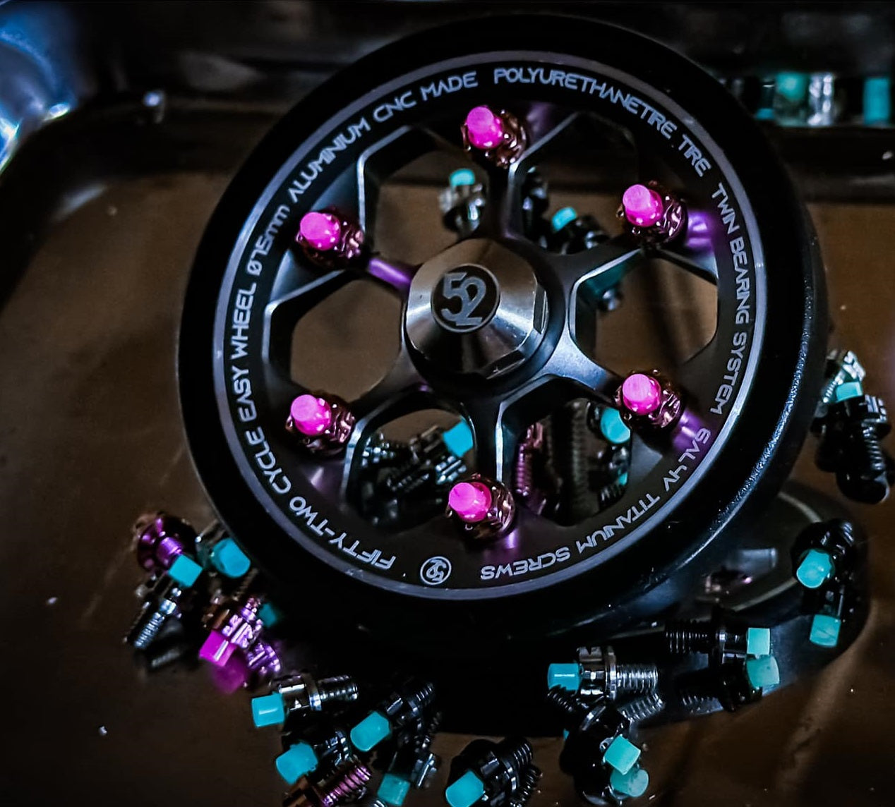 52Cycle Glow In The Dark Studs for Snow Easy Wheels